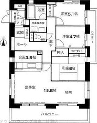 けやき通り北十番館の物件間取画像